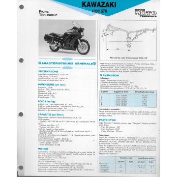 KAWASAKI 1000 GTR (1986-92) fiche technique E.T.A.I