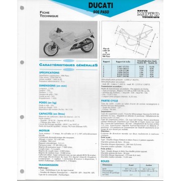 DUCATI 906 PASO (1989-90) Fiche technique E.T.A.I