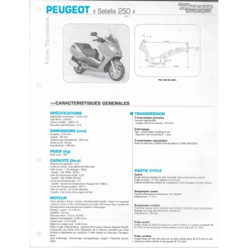 PEUGEOT SATELIS 250 (2006-10) fiche technique RMT