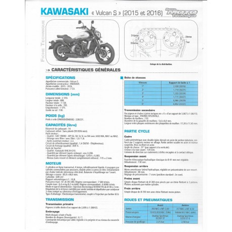 KAWASAKI VULCAN S (2015 et 2016) fiche RMT