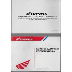 HONDA Carnet de garantie moto neuf