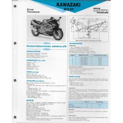 KAWASAKI ZZ-R 600 (1990-92) fiche technique E.T.A.I