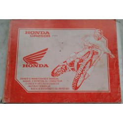 HONDA CR 250 RR Type KZ3 de 1994 (manuel atelier)