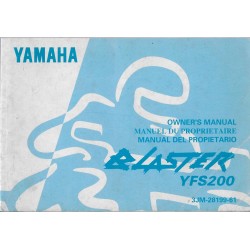 manuel du propriétaire quad Yamaha YFS200 Blaster