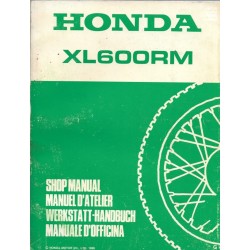 HONDA XL 600 RM (manuel de base)  MAI 1986