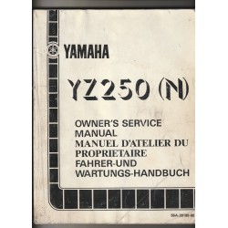 Manuel atelier YAMAHA  YZ 250 N 1985