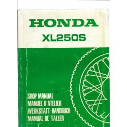 HONDA XL 250 S Manuel de base