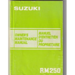 SUZUKI RM 250 F modèle 1985  (09 / 1984)