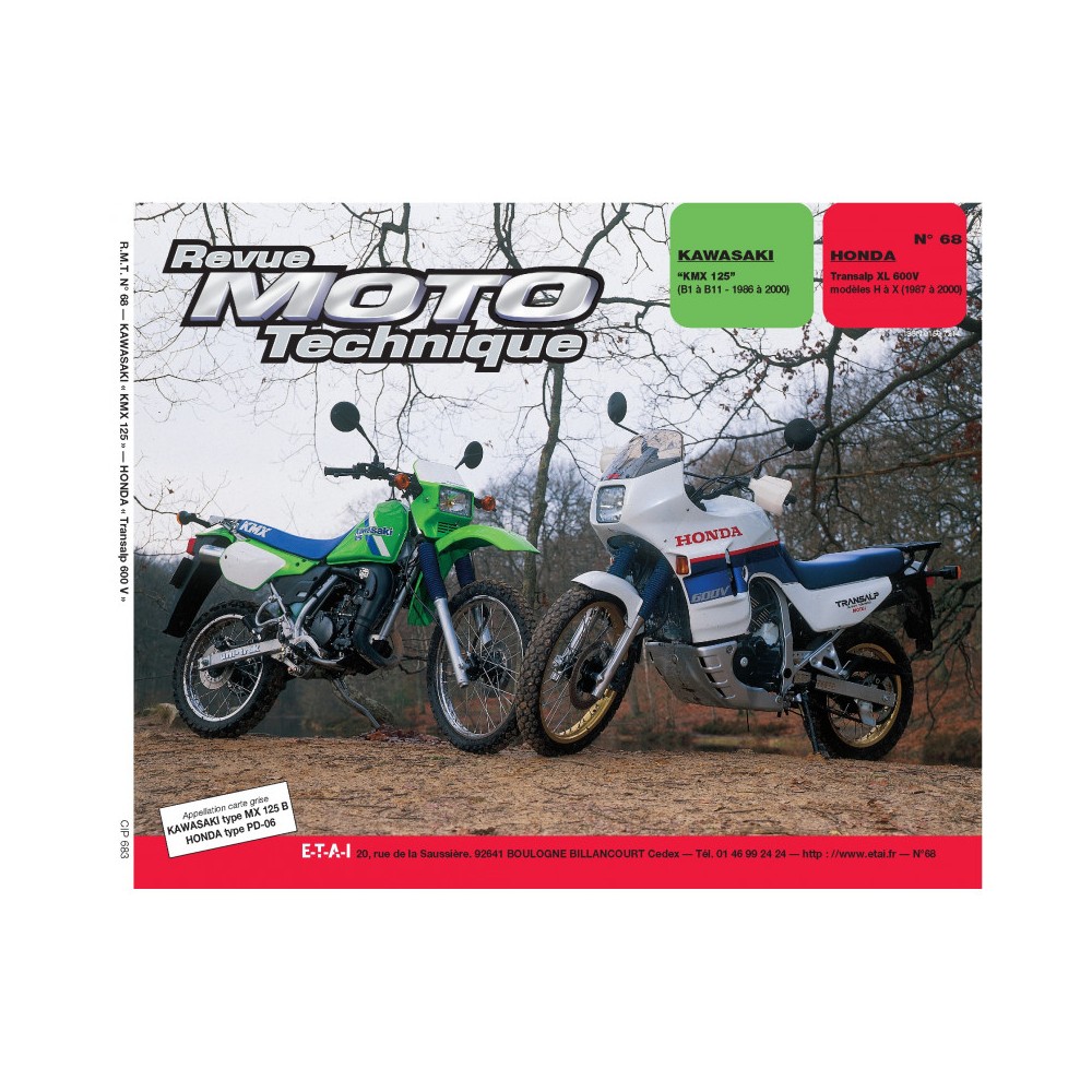 Kawasaki KMX 125 (86 / 00) - Honda XL 600 V Transalp (87 / 00)