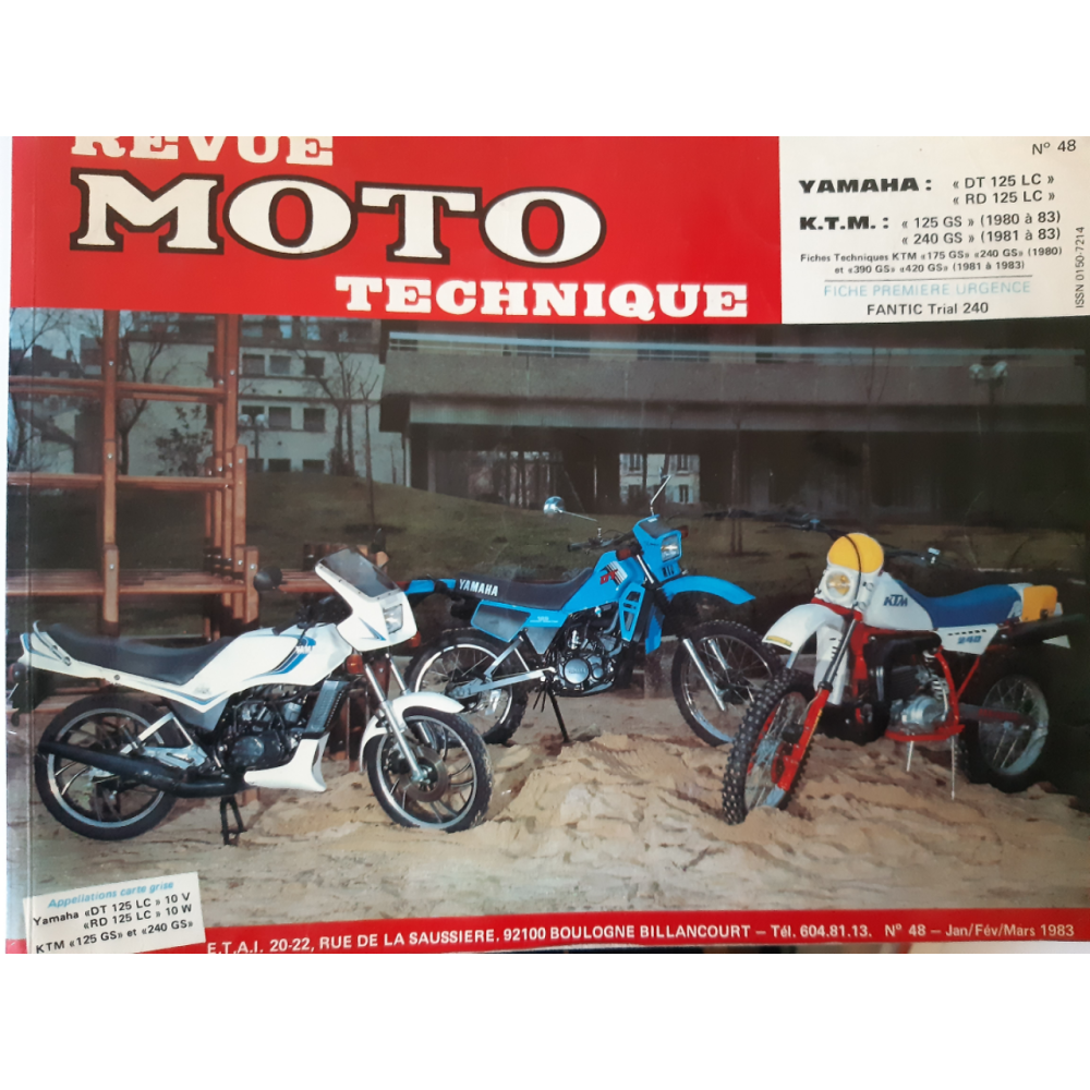Yamaha DT et RD 125 LC - KTM 125 et 250 GS (1980 / 83) RMT 48