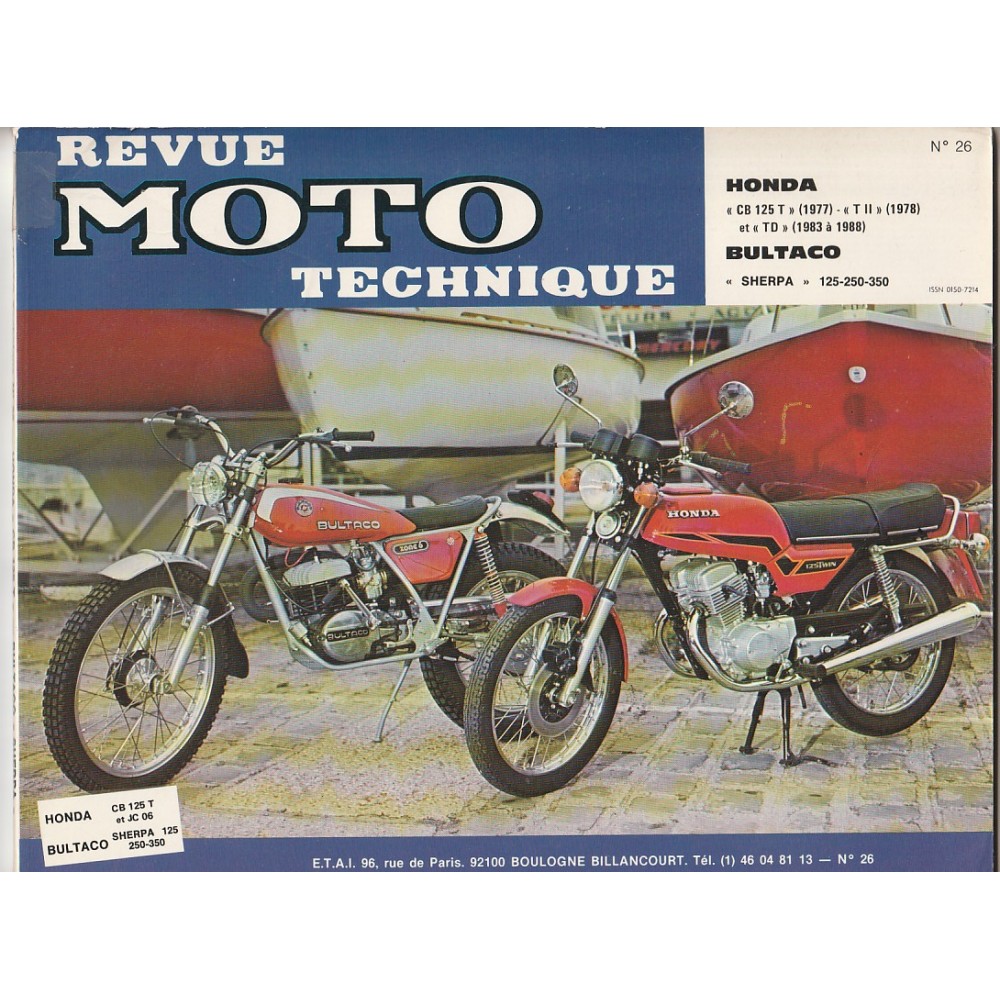 Honda CB 125 T / TII  (77/88) - Bultaco Sherpa 125 à 350