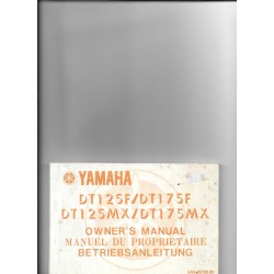 YAMAHA DT 125 MX (Type 3A9) 1978 Manuel propriétaire