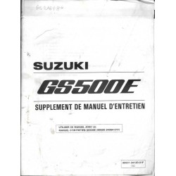 Manuel atelier  SUZUKI GS 500 ET modèle 1996