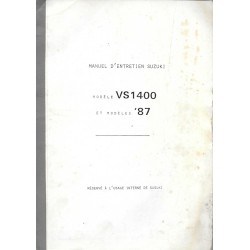 Manuel atelier  SUZUKI VS 1400 de 1987