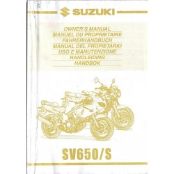 SUZUKI SV 650 / S modèles X et Y de 1999