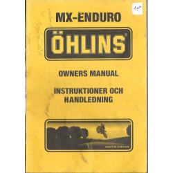 Manuel utilisation et entretien mono-amortisseur OHLINS  (08 /1993)