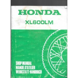 HONDA XL 600 LM (manuel de base) mai 1985