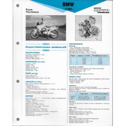 BMW F 650 de 1994 / 1995 Fiche RMT