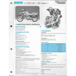 BMW F 650 GS de 2000 à 2002 Fiche RMT