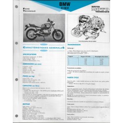 BMW R 100 R  de 1992 Fiche RMT