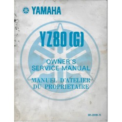 Manuel atelier YAMAHA YZ 80 (G) 1980 type 3R1