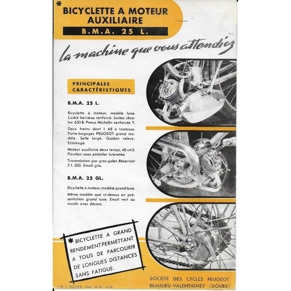 PEUGEOT B.M.A 25 modèle 1951