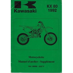 Manuel atelier additif  KAWASAKI KX 80 R2-S2-T2-V2  (1992)