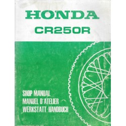 HONDA CR 250 R 1986  (manuel de base ) décembre 1985