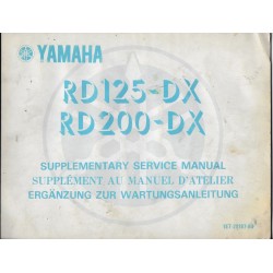 YAMAHA RD 125 / 200 DX (manuel atelier 02 / 1976) type 1E7
