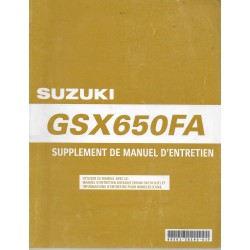 Manuels atelier additif SUZUKI GSX 650 FAK9 de 2009 