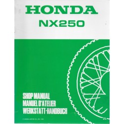 HONDA NX 250 de 1991 (Additif 11 / 1990)