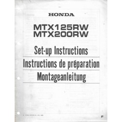 HONDAMTX 125 / 200 RWF  (Manuel de montage mars 1985)