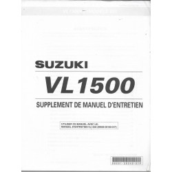 Manuel atelier addiif SUZUKI VL 1500K2 modèle 2002 (11 / 2001)